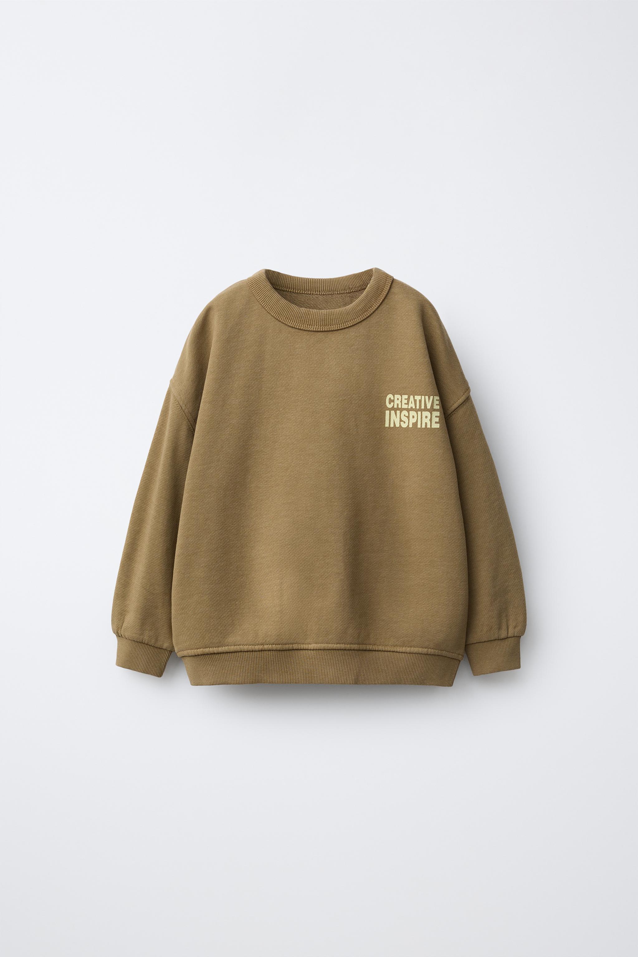 PRINTED TEXT SWEATSHIRT